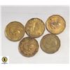 Image 1 : x5 CANADA WWII TOMBAC NICKELS
