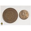 Image 1 : 1929 LARGE PENNY COIN & ERROR? CENTRE COIN SET
