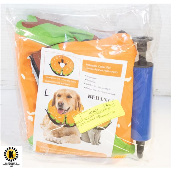 INFLATABLE DOG COLLAR FOR AFTER SURGERY SIZE