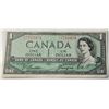Image 1 : 17) CANADIAN 1954 $1.00 BANKNOTE.