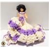 Image 1 : VINTAGE DOLL WITH CROCHETED DRESS