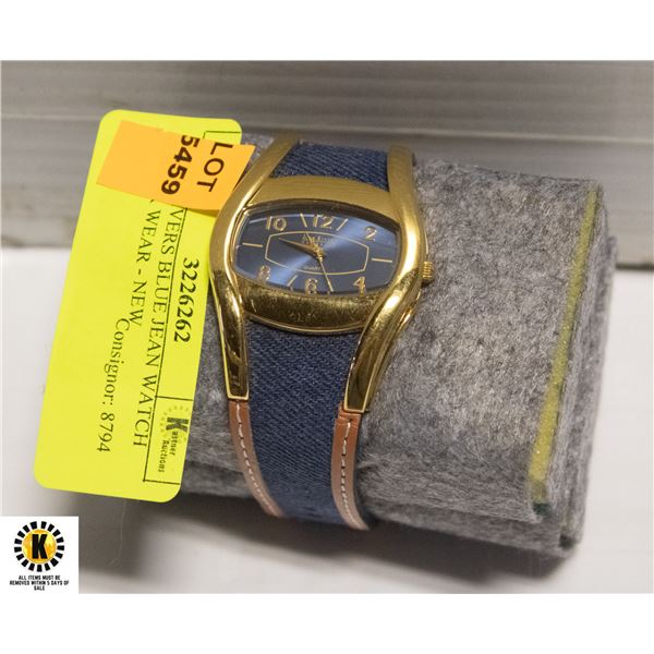 JOAN RIVERS BLUE JEAN WATCH (MINOR WEAR - NEW