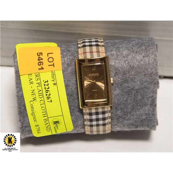 JOAN RIVERS PLAID CLOTH BAND (MINOR WEAR - NEW