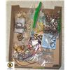 Image 1 : FLAT OF MOSTLY COSTUME JEWELRY, CHARMS, EARRINGS,