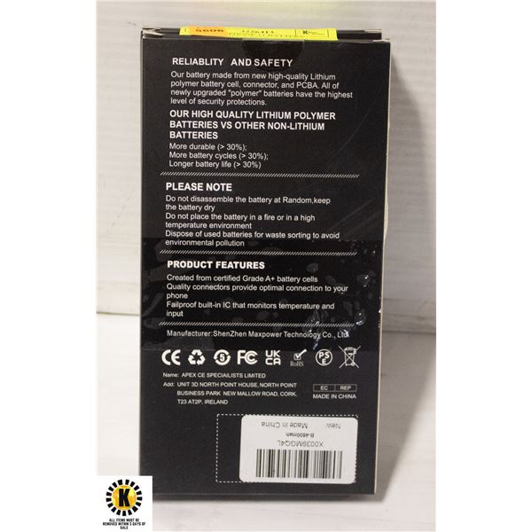 NEW 2PK IPHONE 11 BATTERY REPLACEMENT KITS