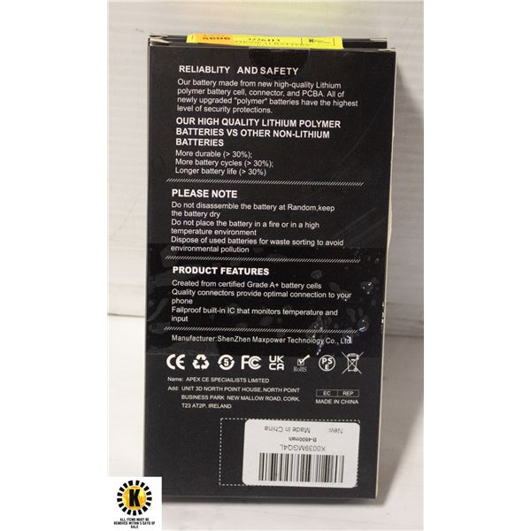 NEW 2PK IPHONE 11 BATTERY REPLACEMENT KITS