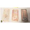 Image 1 : THE LAST 3 CANADA $2 BILLS 1954,1974,1986