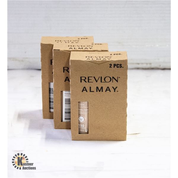 3 BOXES (6PCS) REVLON ALMAY COLORSTAY FOUNDATION