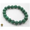 Image 1 : #96-GREEN MALACHITE BEAD BRACELET 10MM /7.5"