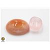 Image 1 : #187- NATURAL ORANG AGATE 35.60CT & ROSE QZ 16.45C