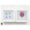Image 1 : #195- HEATED RUBY5.80 CT  & SKY BLUE  TOPAZ 2.60CT