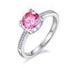 Image 1 : 1 CT GRA CERTIFIED PINK MOISSANITE 925 ST. SILVER