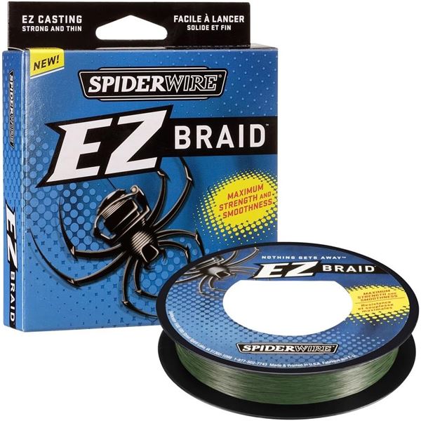 NEW 4 PACK SPIDERWIRE EZ BRAID MOSS GREEN FISHING