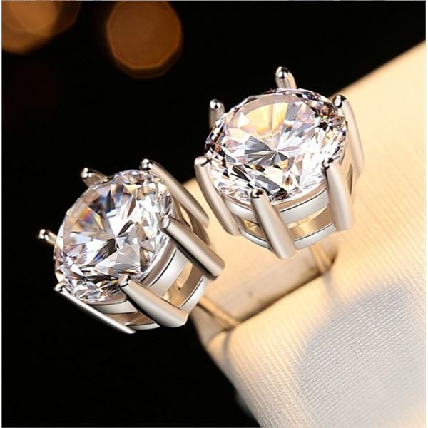 2 CT GRA CERTIFIED MOISSANITE 925 SILVER EARRINGS