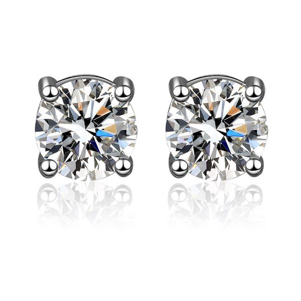 2 CT GRA CERTIFIED MOISSANITE 925 SILVER EARRINGS
