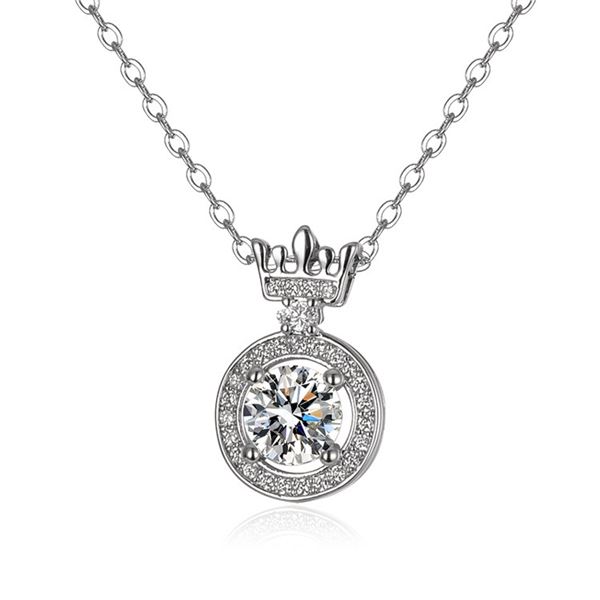 1 CT GRA CERTIFIED MOISSANITE 925 SILVER NECKLACE