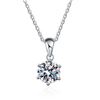 Image 1 : 1 CT GRA CERTIFIED MOISSANITE 925 SILVER NECKLACE