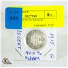 Image 1 : 1915 25 CENT 92.5% SILVER