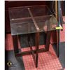 Image 1 : GLASS TOP END TABLE H-24.5" W-20" L-22"
