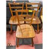 Image 1 : 3 MATCHING SOLID WOOD SITTING CHAIRS