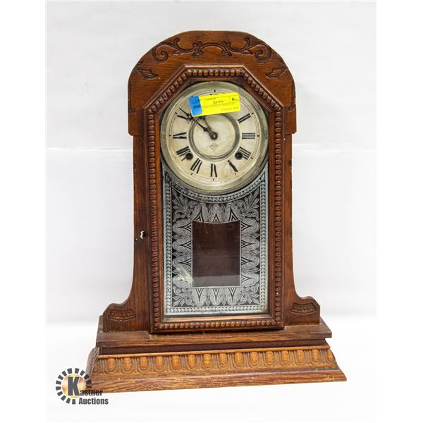 VINTAGE CLOCK 20" HIGH X 14" WIDE