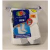 Image 1 : WHITE CREW SOCKS 12-16 SIZE 6-PACK FRUIT OF