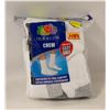 Image 1 : WHITE CREW SOCKS 12-16 SIZE 6-PACK FRUIT OF