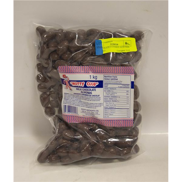 CHOCOLATE COVERED ALMONDS, ONE KG