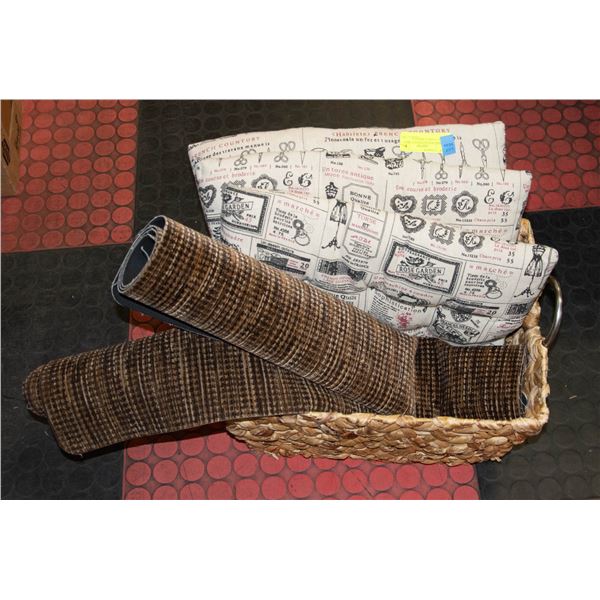 RUBBER BACKED VELVET AREA RUGS, CHAIR CUSHIONS &