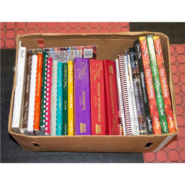LARGE BOX COMPANYS COMING COOKBOOKS