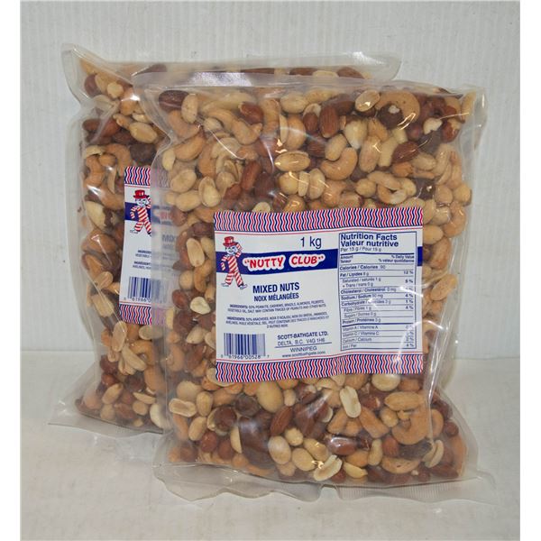 NUTS 2 X 1 KG BAG NUTTY CLUB