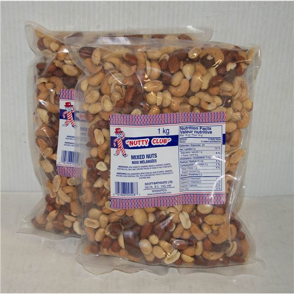 NUTS 2 X 1 KG BAG NUTTY CLUB