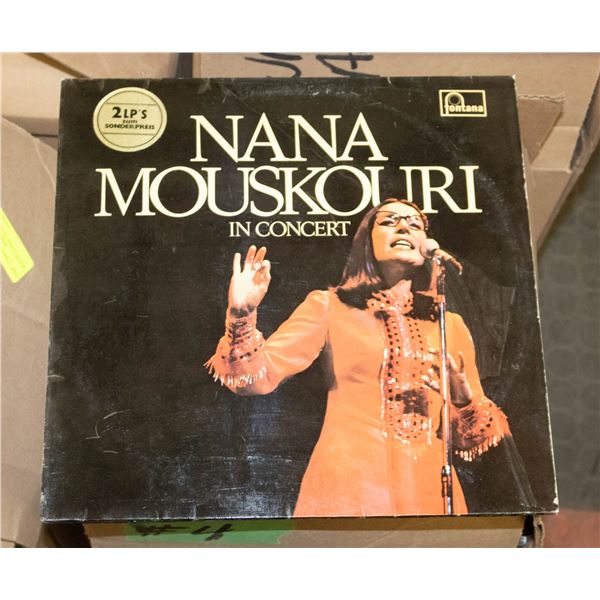 BOX OF FOLK MUSIC RECORDS