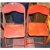 Image 1 : 2 VINTAGE METAL RED CHAIRS