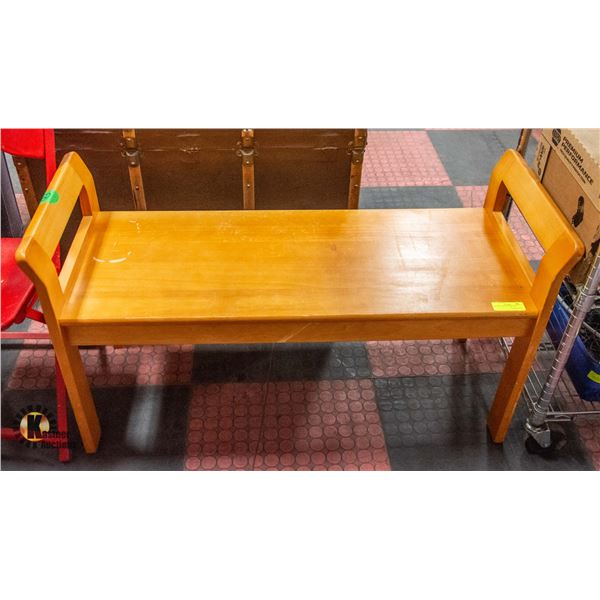 WOODEN HALLWAY BENCH
