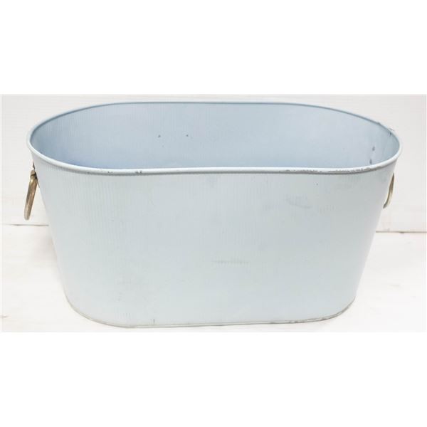 METAL PLANTER BLUE