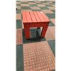 Image 2 : SMALL RED WOODEN HANDMADE SIDE TABLE