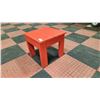 Image 4 : SMALL RED WOODEN HANDMADE SIDE TABLE