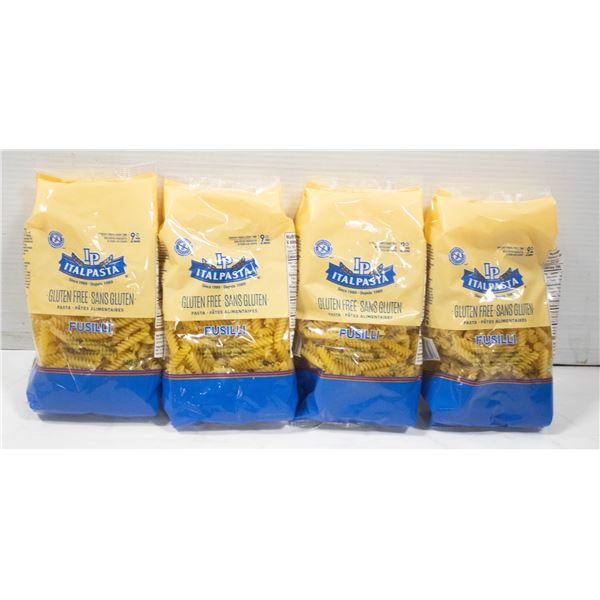 FOUR PACKS OF GLUTEN-FREE PASTA FUSILLI