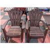 Image 1 : 2 RESIN ADIRONDACK CHAIRS STACKABLE
