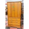 Image 1 : SOLID WOOD ARMOIR H-69.75" W-22" L-36.25"