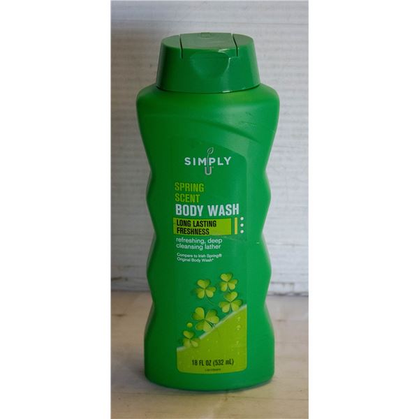 NEW CASE OF SIMPLY U SPRING SCENT BODY WASH
