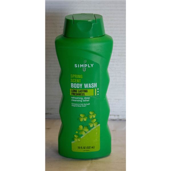NEW CASE OF SIMPLY U SPRING SCENT BODY WASH