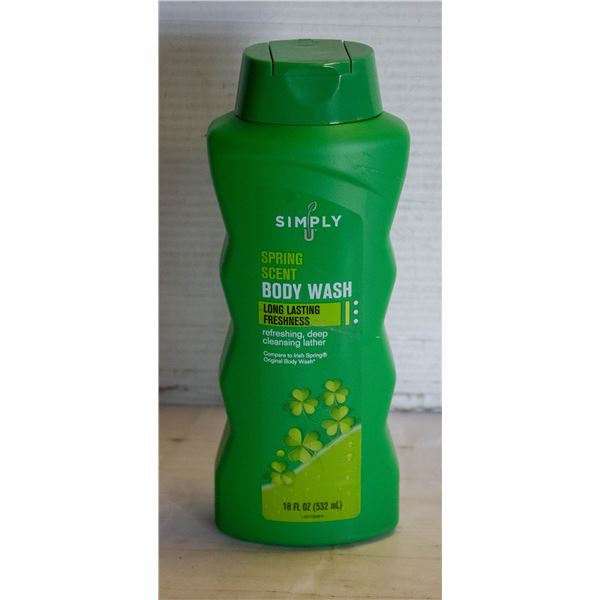 NEW CASE OF SIMPLY U SPRING SCENT BODY WASH
