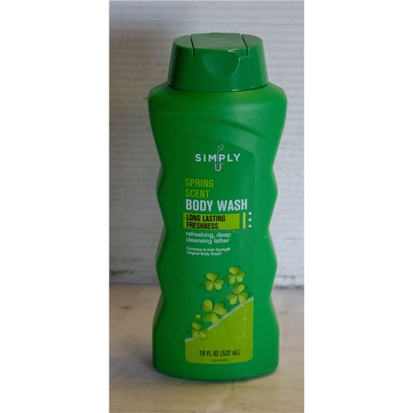 NEW CASE OF SIMPLY U SPRING SCENT BODY WASH