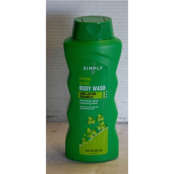 NEW CASE OF SIMPLY U SPRING SCENT BODY WASH
