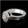 Image 2 : 1.01 ctw CENTER Diamond 14K White Gold  Ring (2.01 ctw Diamonds)