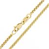 Image 5 : NEW 14K Yellow Gold 24" Long 1.6mm Rounded Beveled Box Link Chain Necklace