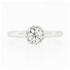 Image 4 : 14K White Gold 0.46 ctw Prong Illusion Set Round Diamond Solitaire Engagement Ri