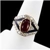 Image 2 : 2.32 ctw Ruby and 0.86 ctw Diamond 18K Yellow and White Gold Ring (GIA CERTIFIED